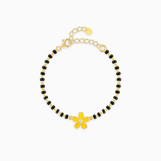 Golden Yellow Flower Kids Bracelet (0-2 years)