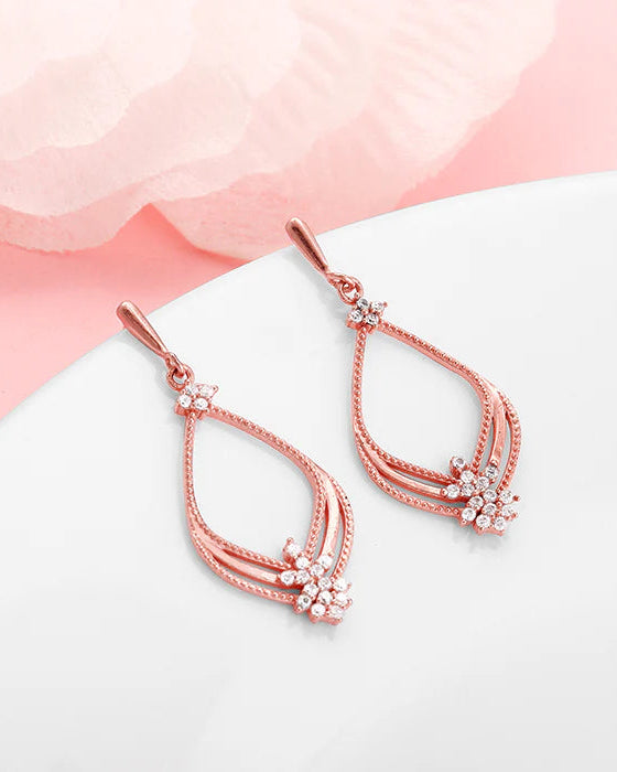 Rose Gold Princess Earrings