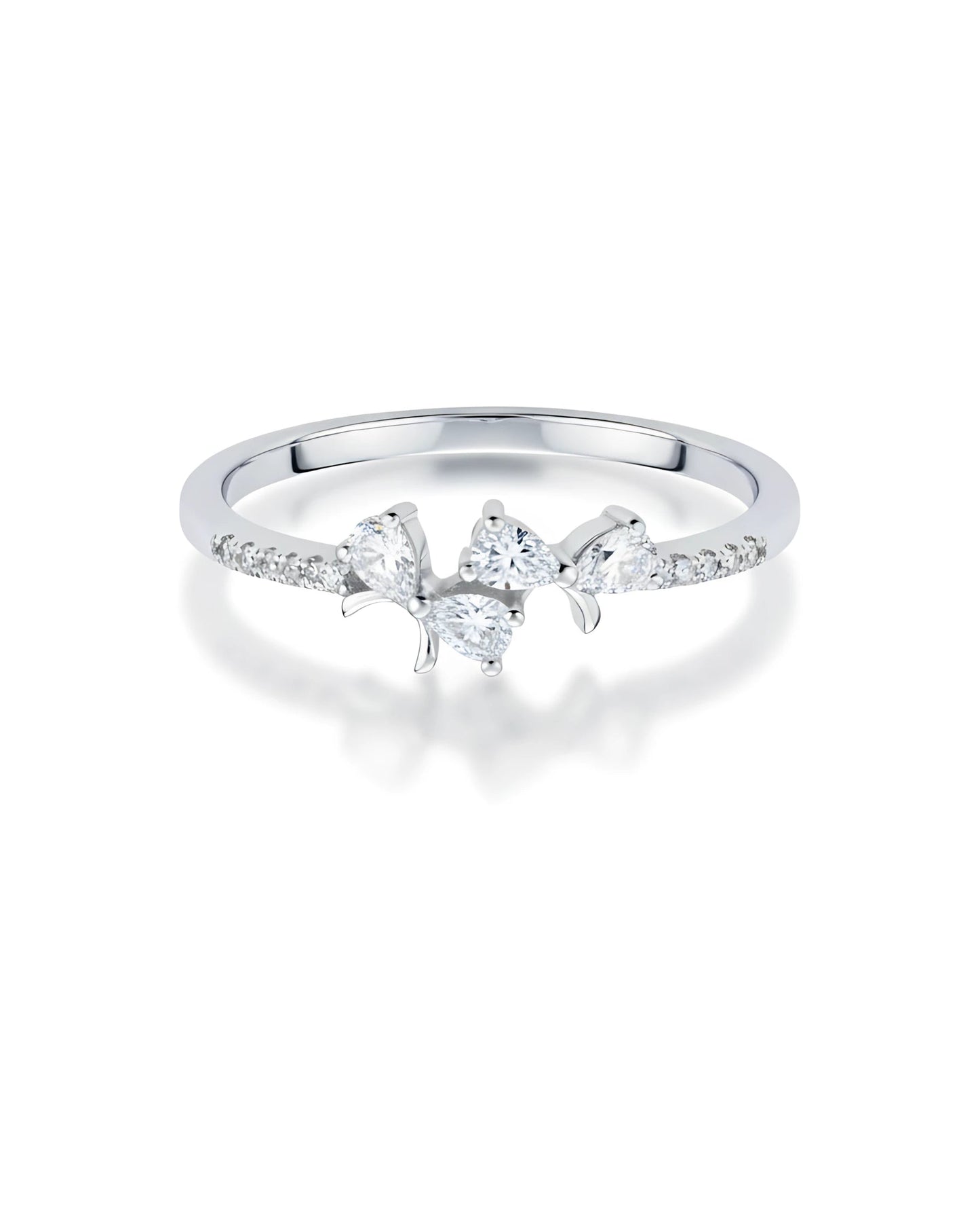 Trinity Butterfly Adjustable Ring