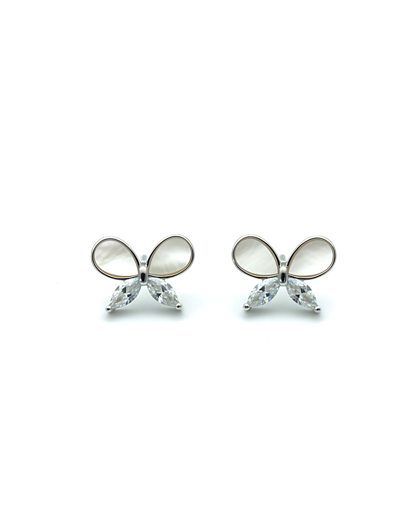 Pearl Blossom Butterfly Earrings
