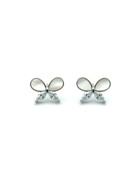 Pearl Blossom Butterfly Earrings | 925 sterling silver earrings