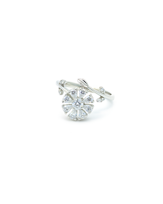 Floral Sonata Adjustable Ring | 925 sterling silver ring
