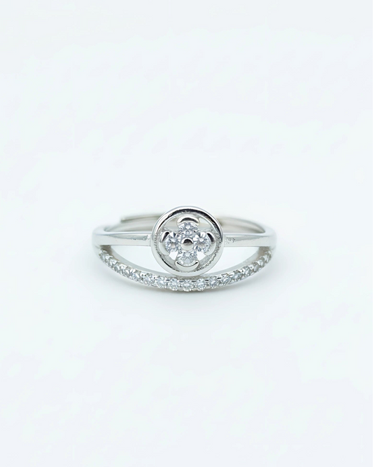 Luna Bloom Adjustable Ring | 925 sterling silver ring
