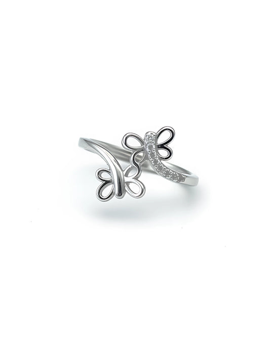 Flutter Duo Adjustable Ring | 925 sterling silver ring