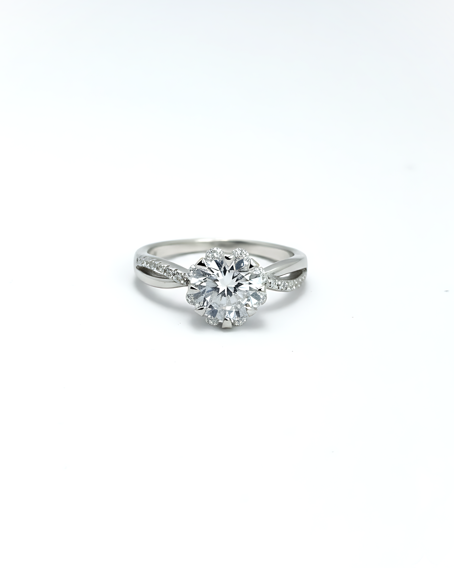 Blossom Halo Twist Ring