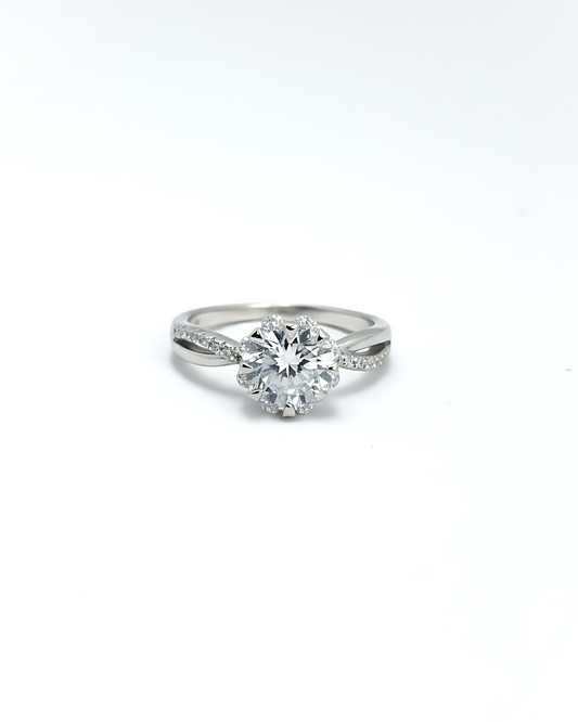 Blossom Halo Twist Ring | 925 sterling silver ring