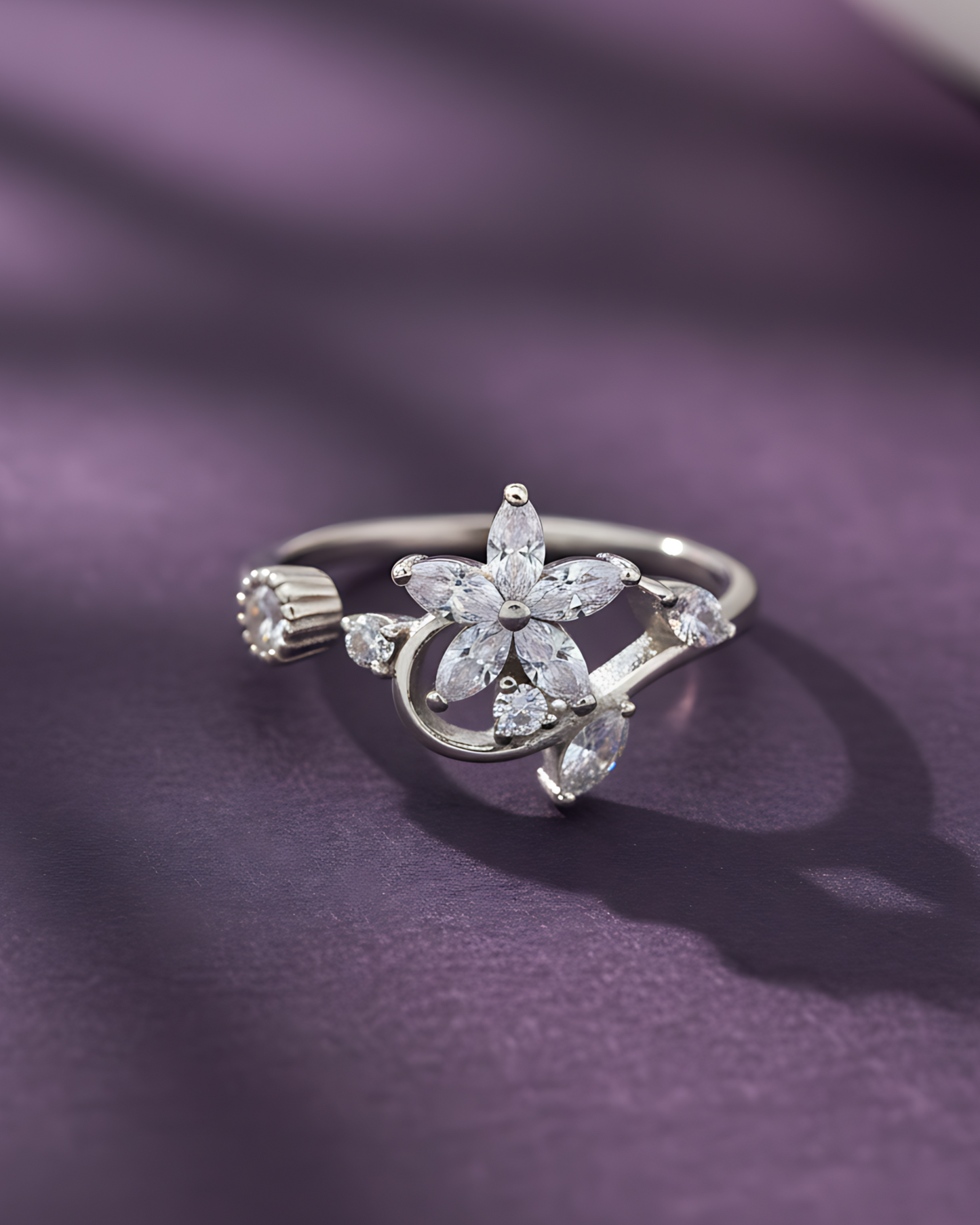 Celestial Bloom Adjustable Ring