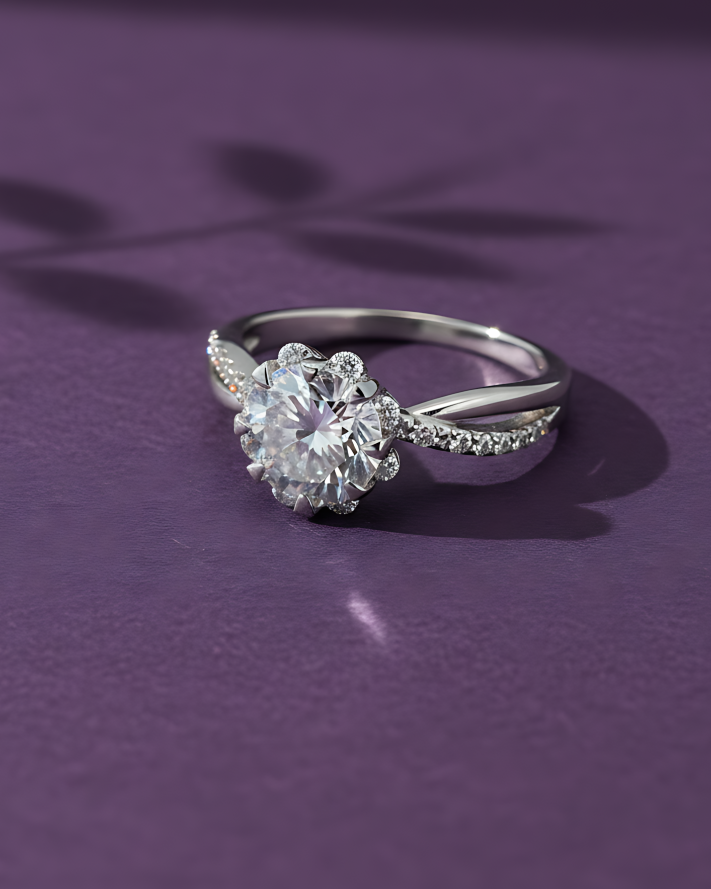 Blossom Halo Twist Ring