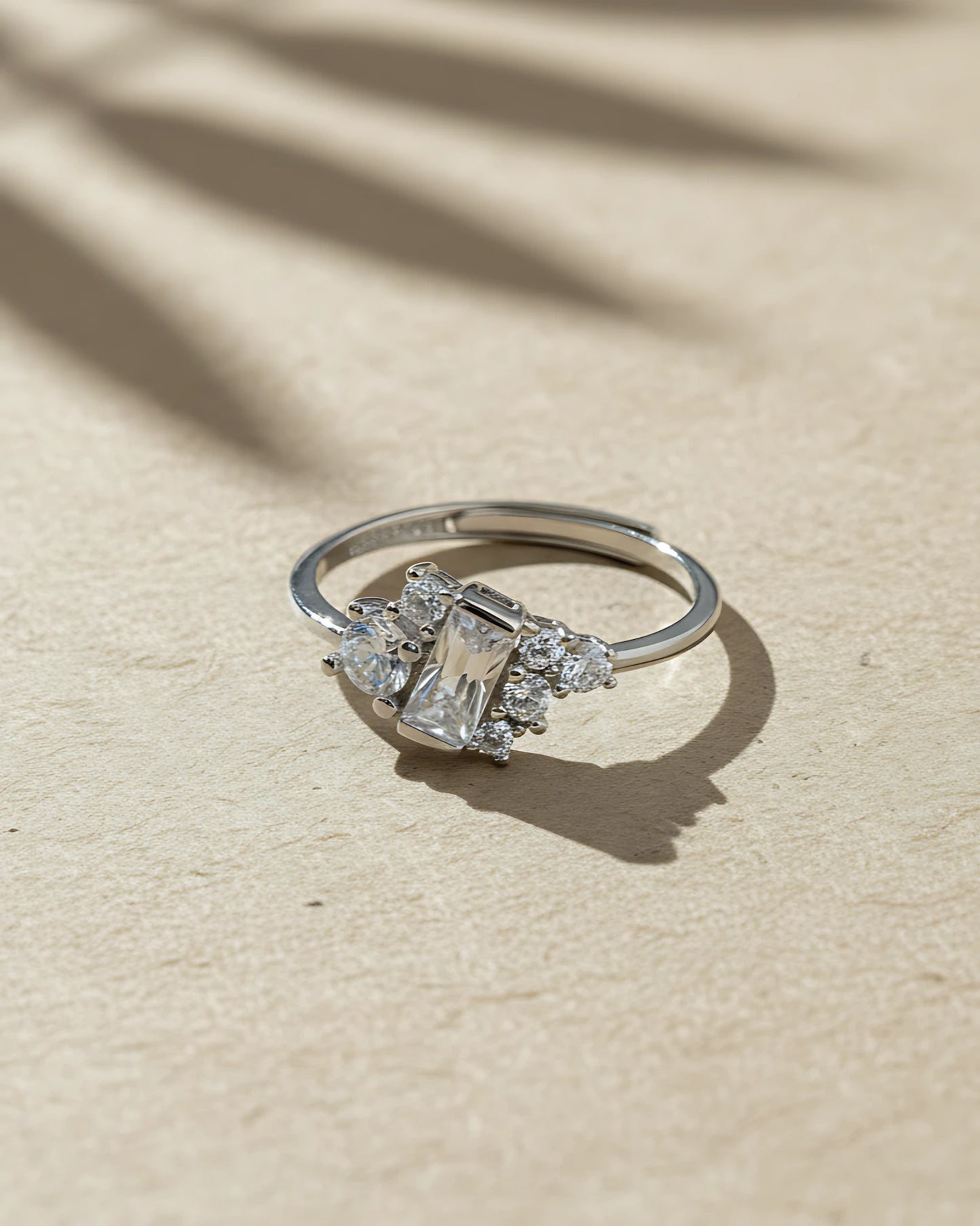 Prism Petal Adjustable Ring