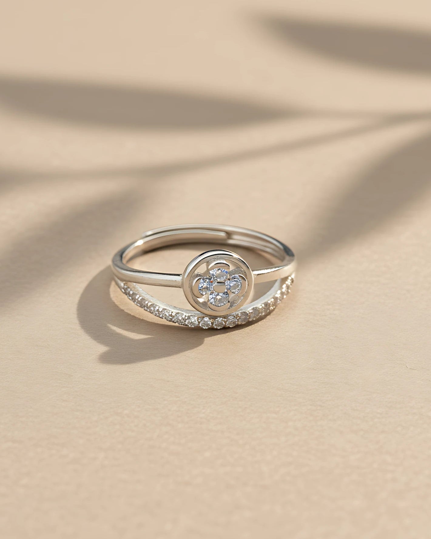 Luna Bloom Adjustable Ring