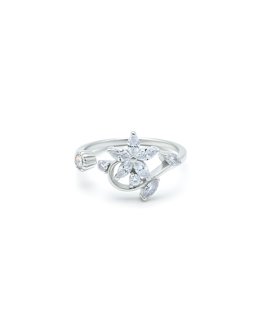 Celestial Bloom Adjustable Ring | 925 sterling silver ring