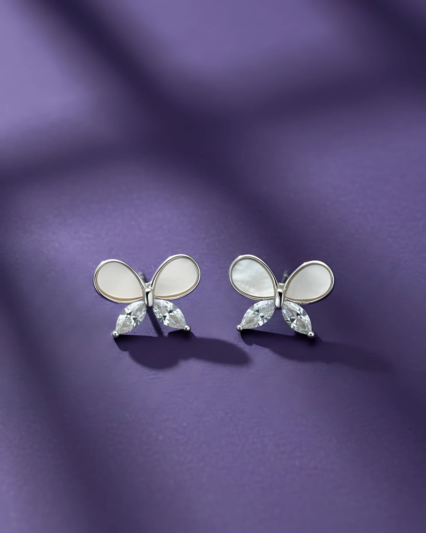 Pearl Blossom Butterfly Earrings | 925 sterling silver earrings
