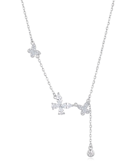 Asymmetrical Butterfly Drop Pendant
