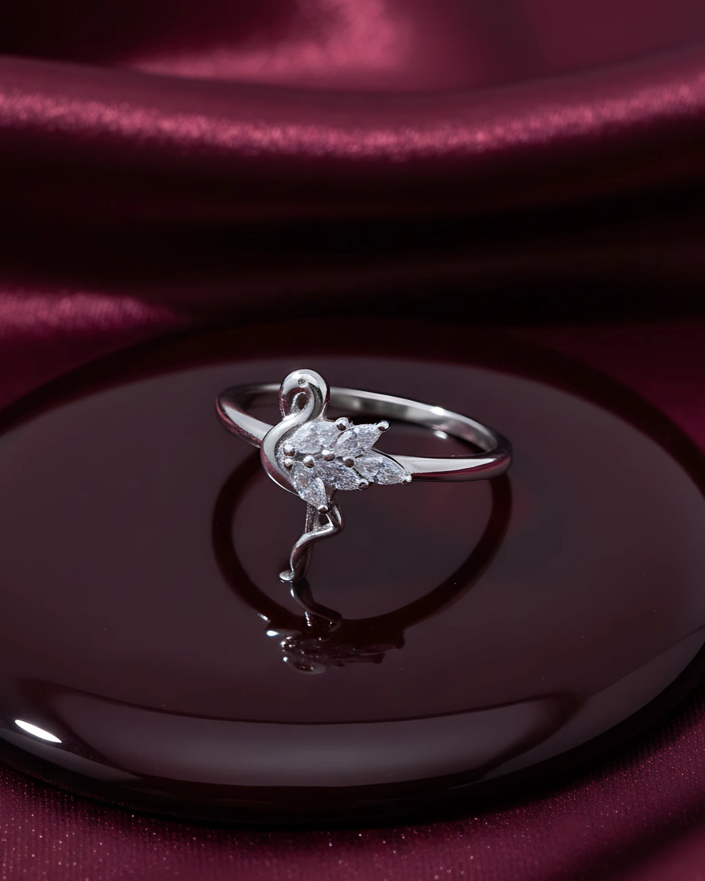 Feather Fan Adjustable Ring