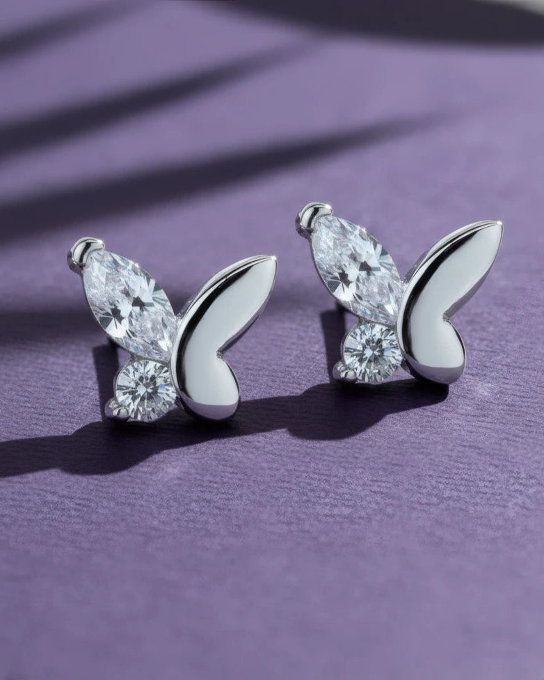 Luminous Wings Stud Earrings | 925 Sterling Silver