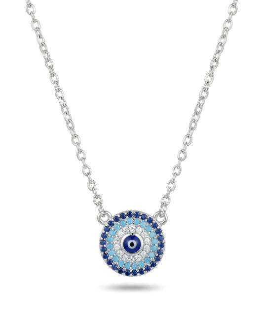 Azure Halo Evil Eye Pendant