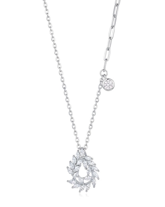 Marquise Leaf Wreath Pendant
