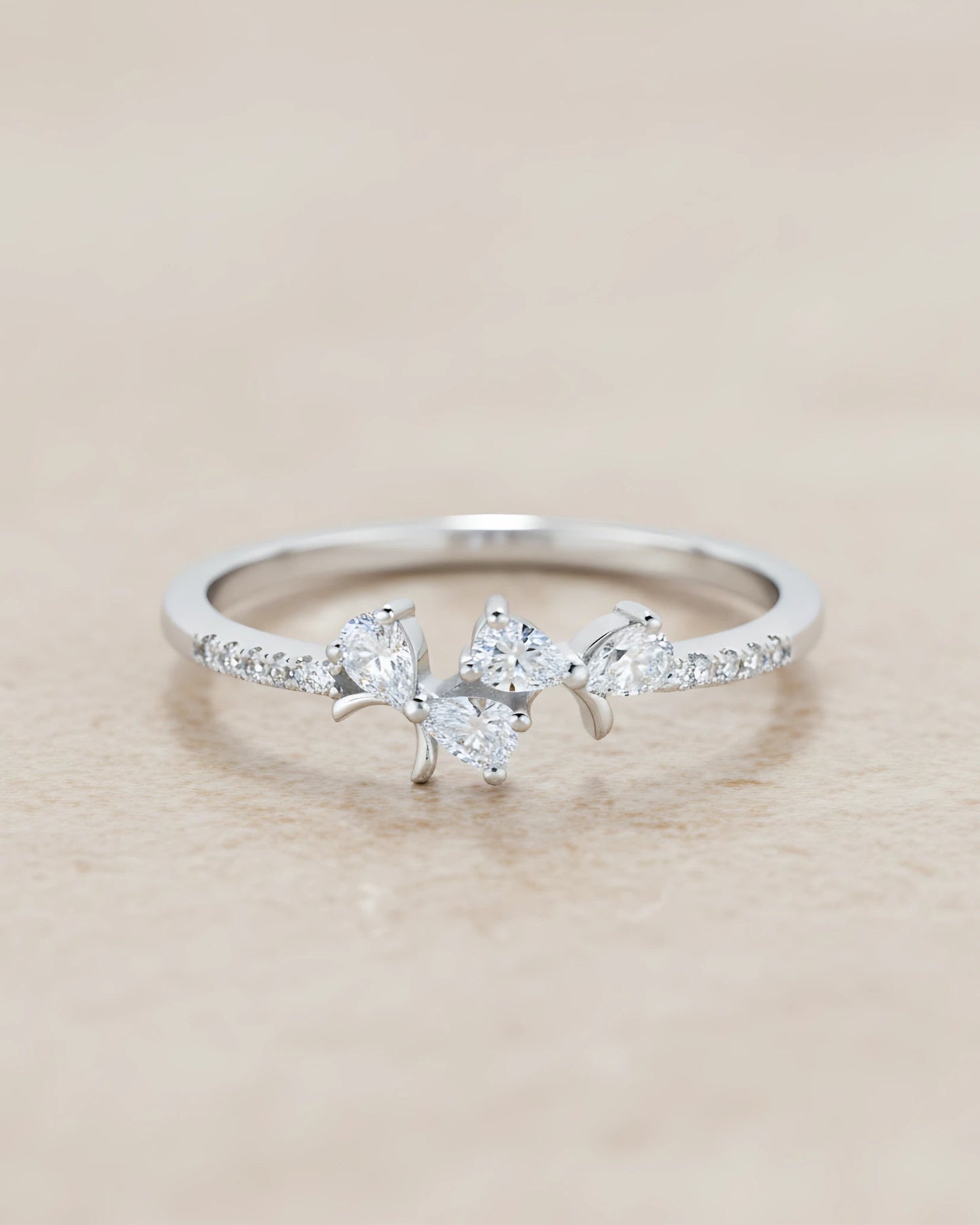 Trinity Butterfly Adjustable Ring