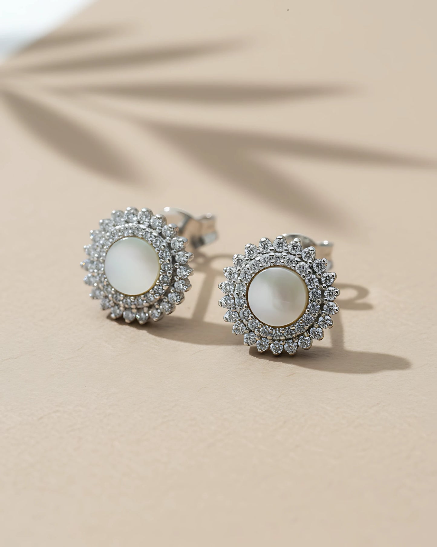 Pearl Halo Studs