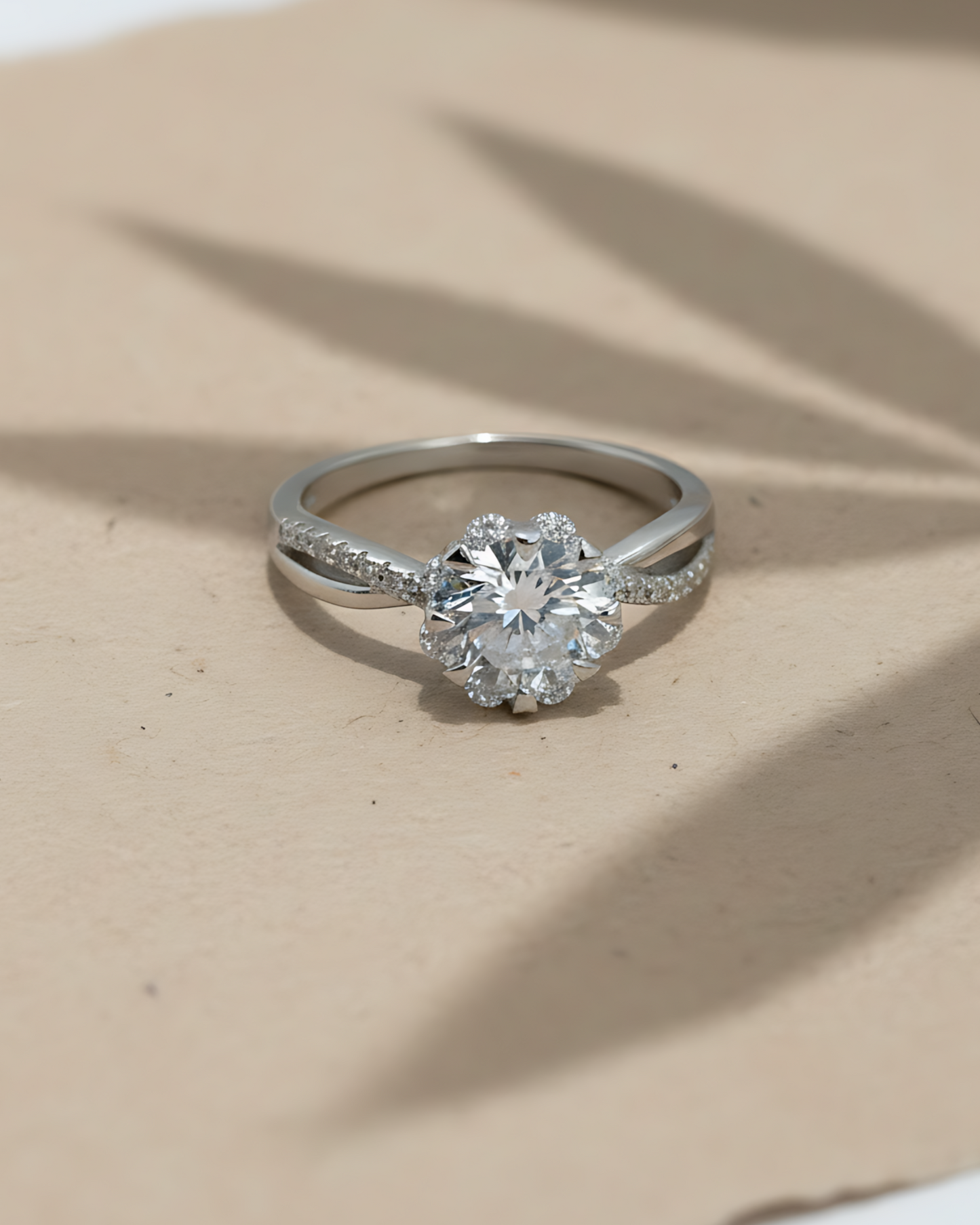 Blossom Halo Twist Ring