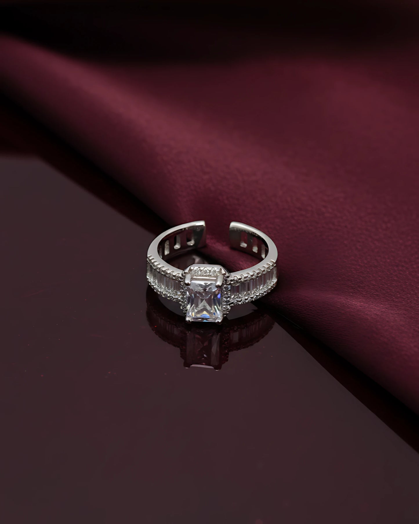 Royal Radiance Adjustable Ring | 925 sterling silver ring