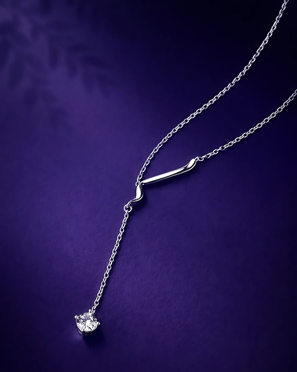 Sleek Wave Drop Pendant