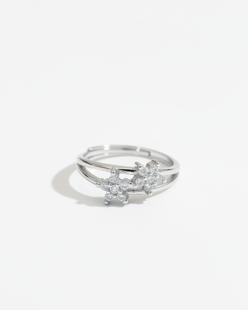 Twin Star Adjustable Ring