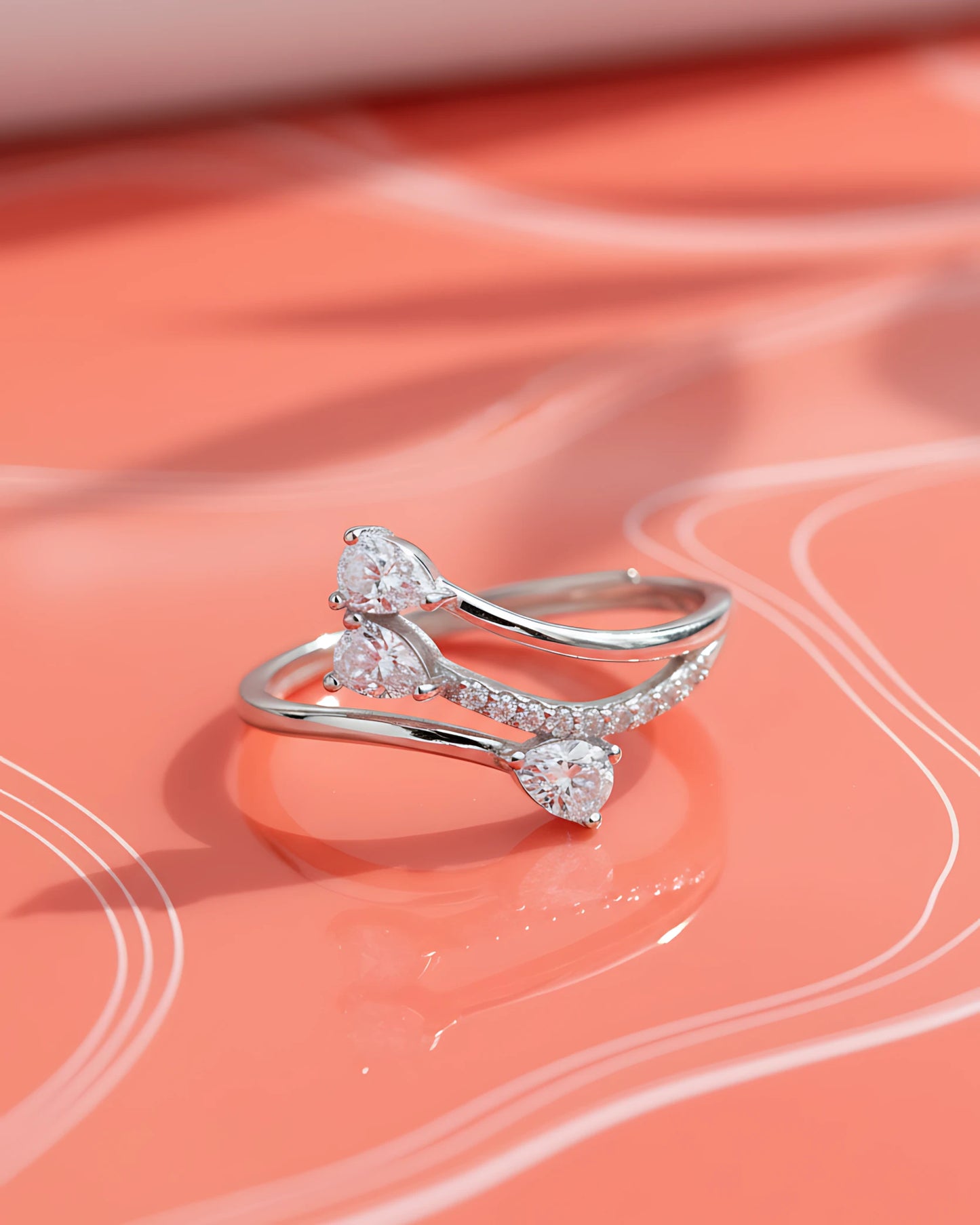 Spiral Grace Adjustable Ring