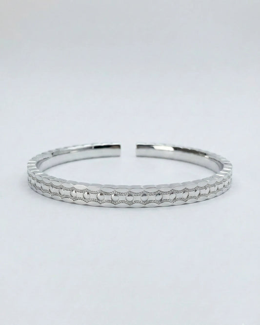 Textured Ridge Bangle Cuff