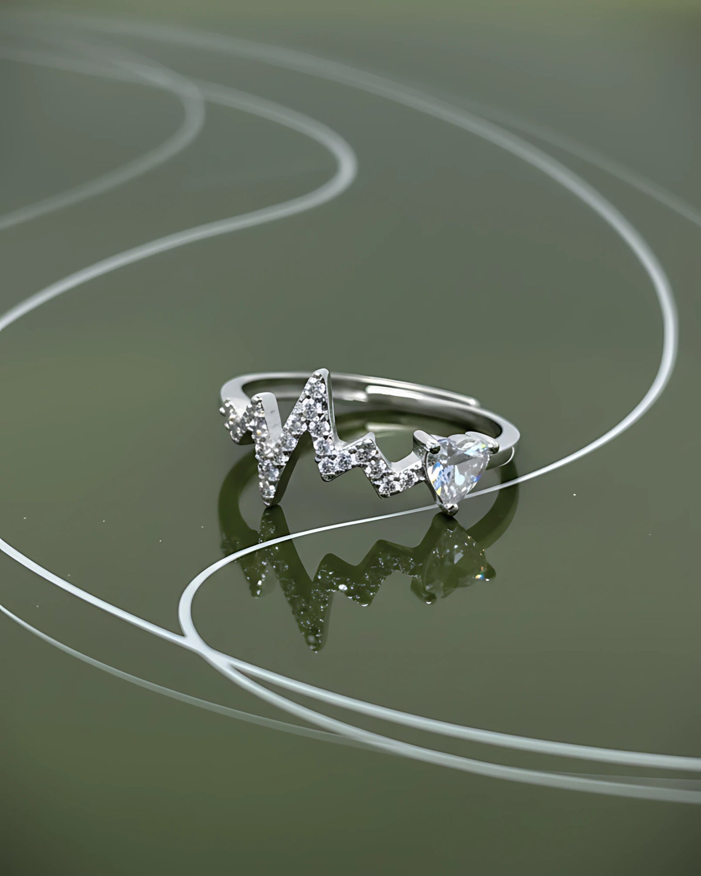 Heartbeat Harmony Adjustable Ring
