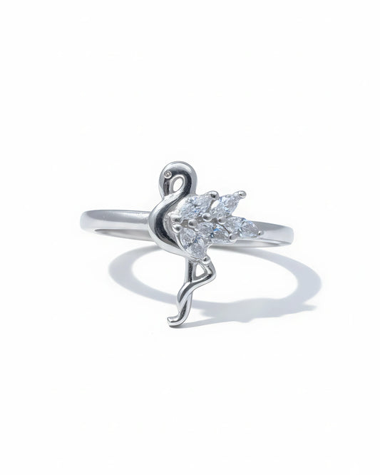 Feather Fan Adjustable Ring | 925 sterling silver ring