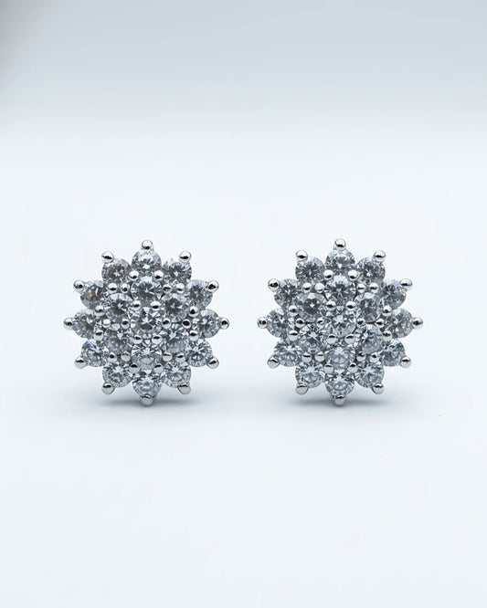 Starburst Sparkle Stud Earrings | 925 Sterling Silver