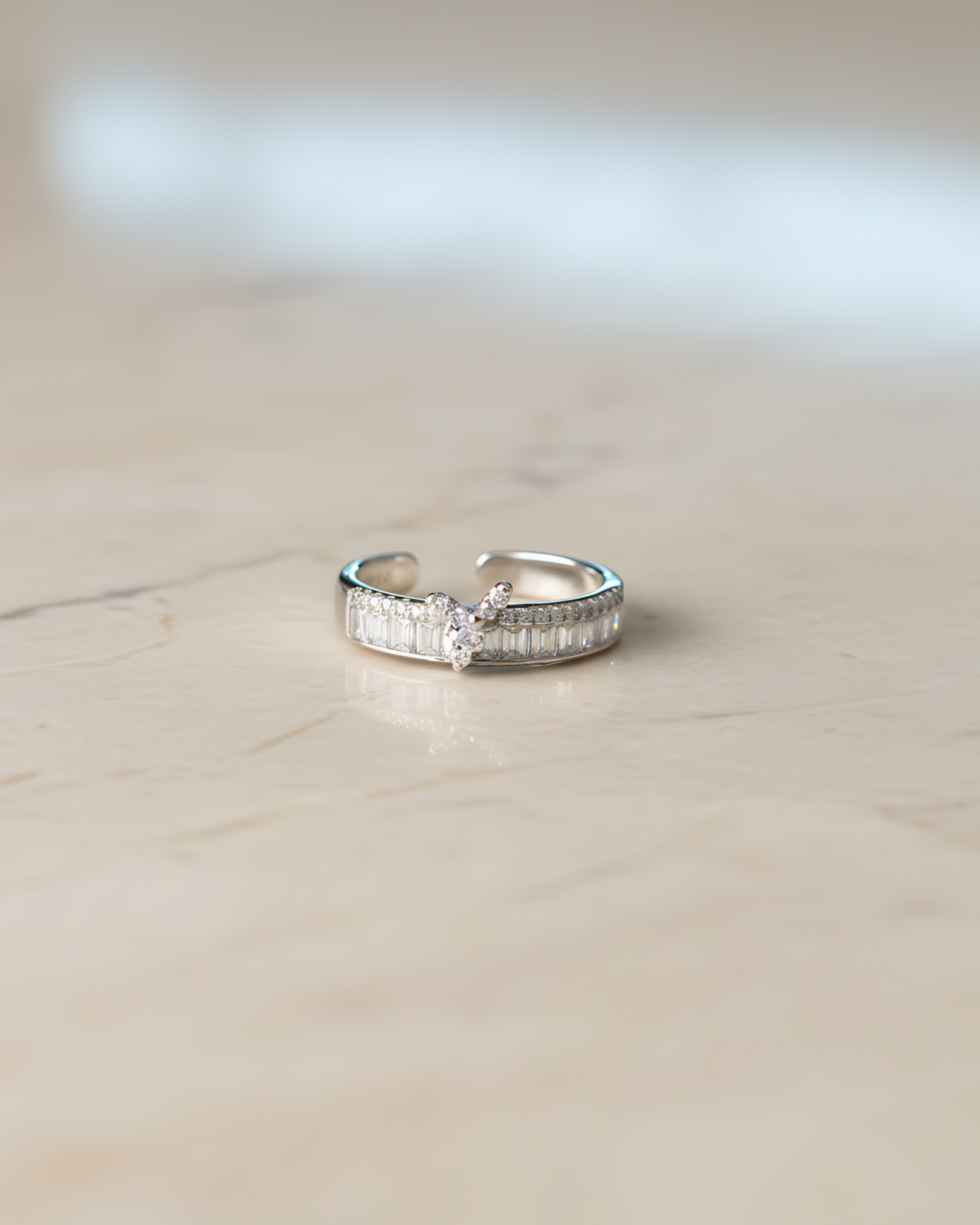Diamond Elegance Adjustable Ring