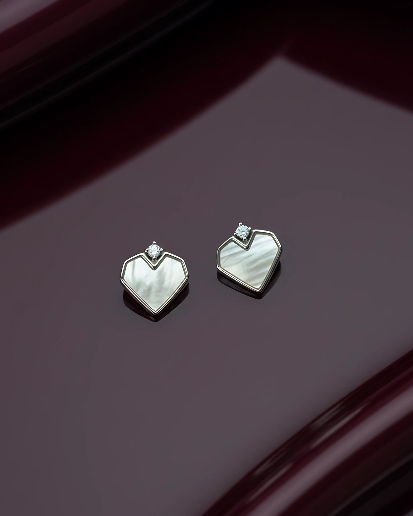 Pearl Heart Studs