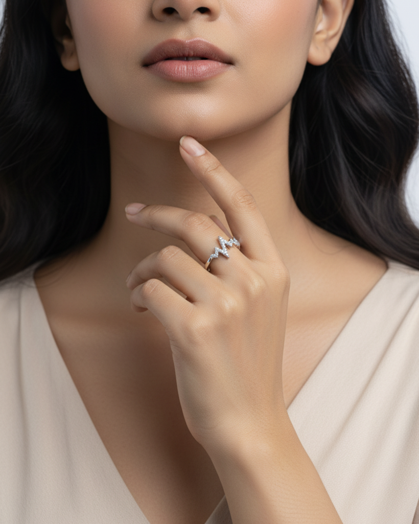 Heartbeat Harmony Adjustable Ring