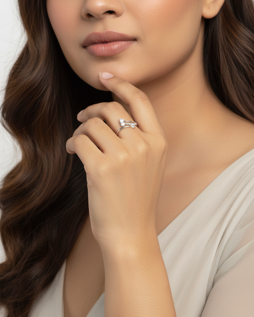 Spiral Grace Adjustable Ring