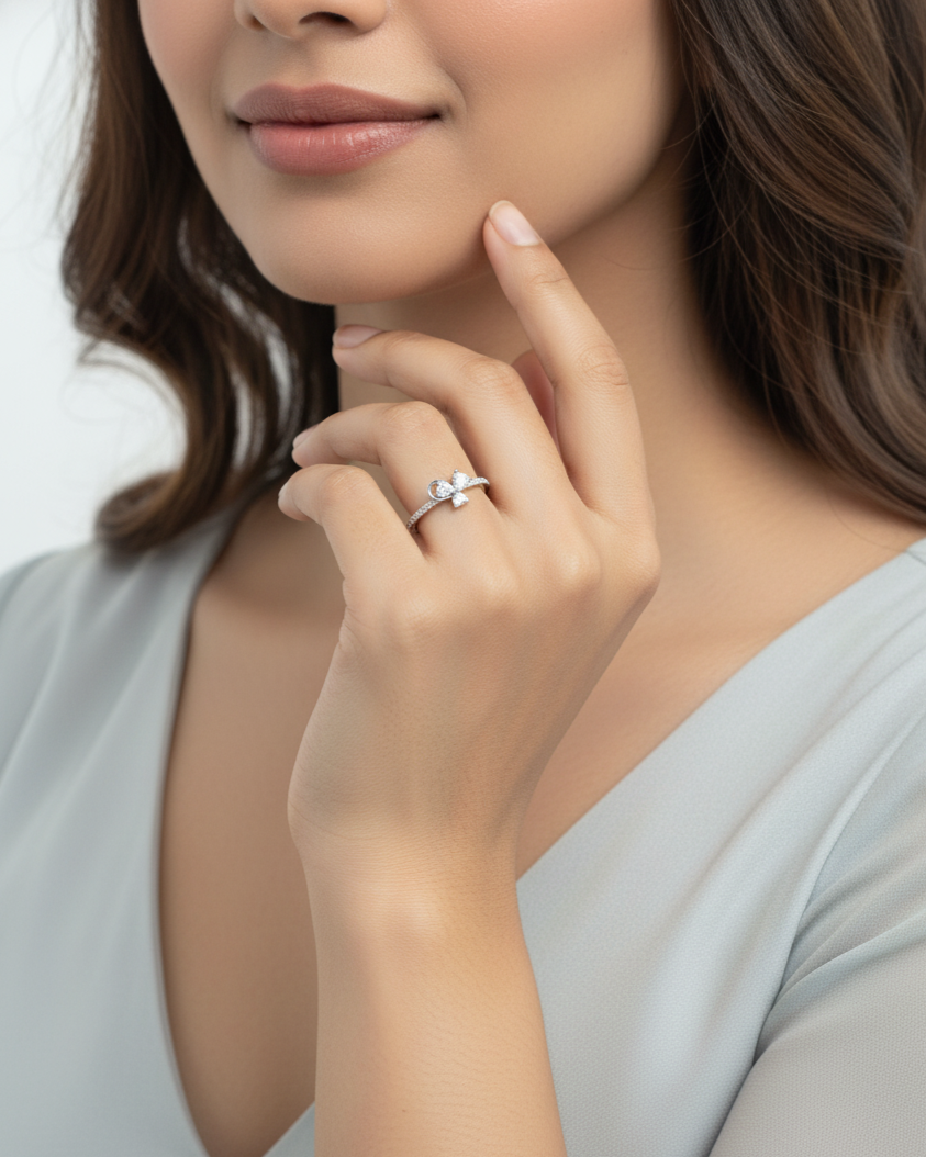Trinity Cascade Adjustable Ring