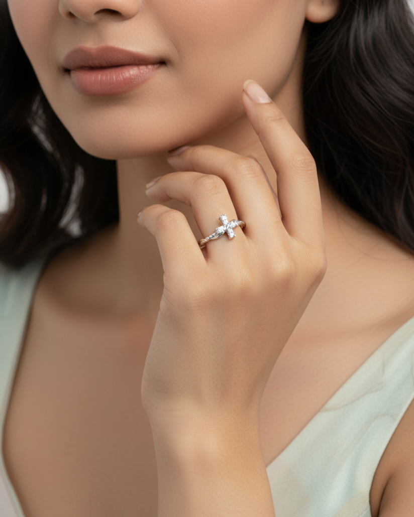 Vine Blossom Adjustable Ring