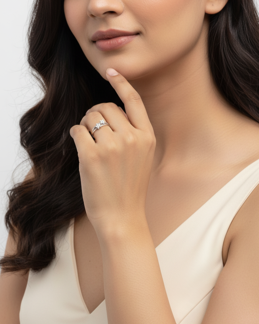 Twin Star Adjustable Ring