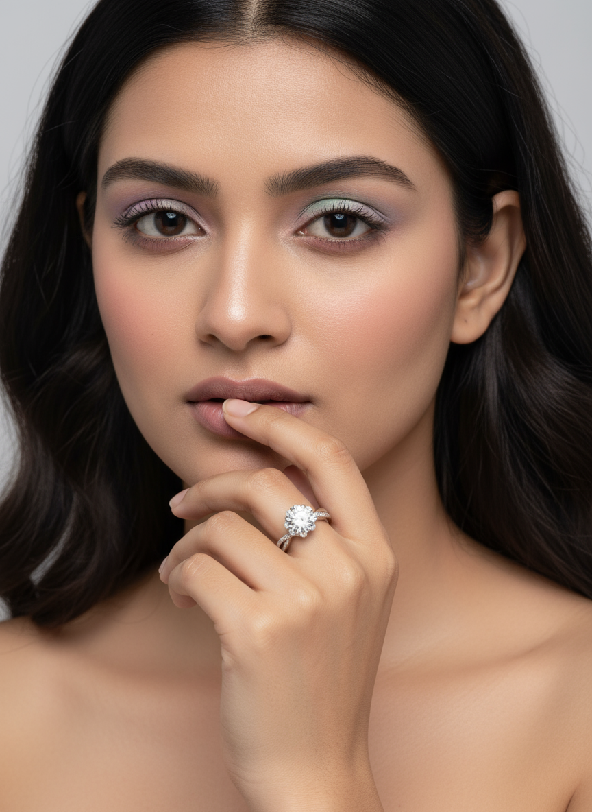 Blossom Halo Twist Ring