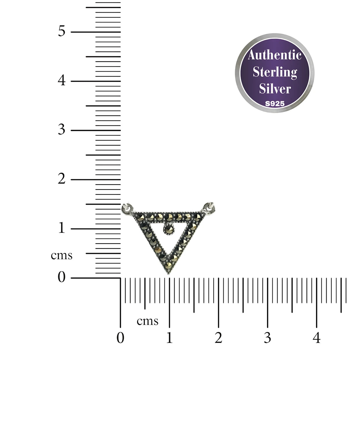 Vintage Geometric Triangle Pendant