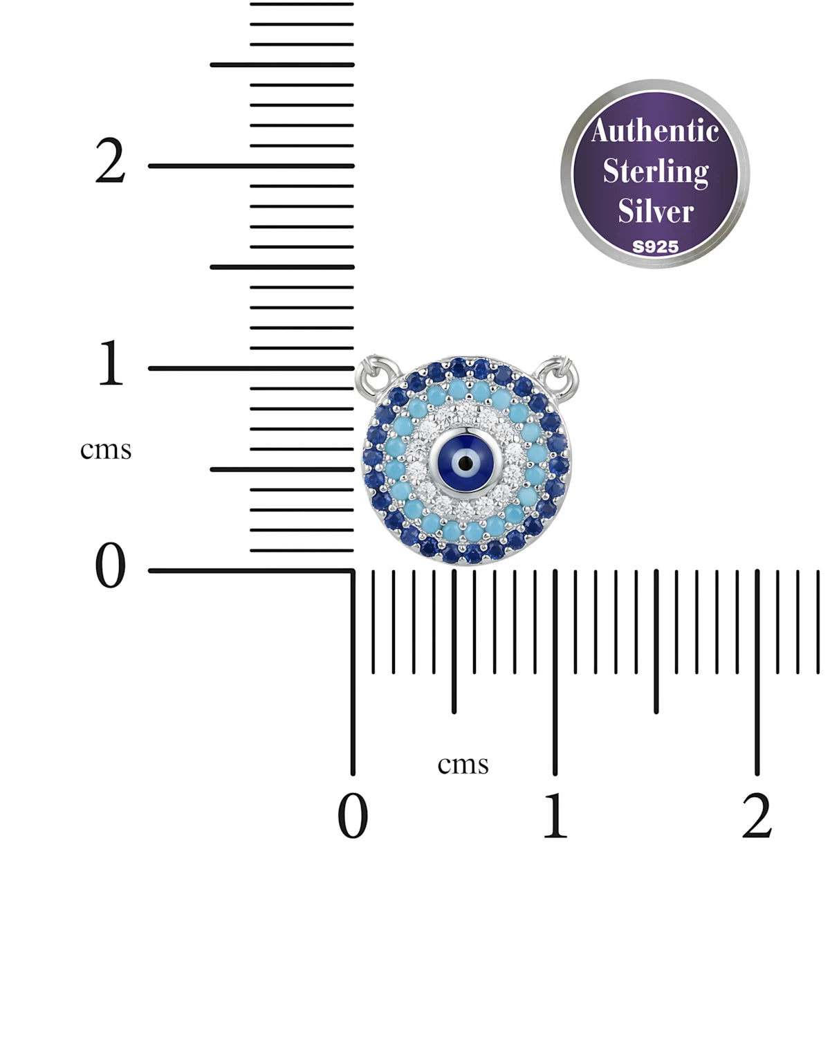 Azure Halo Evil Eye Pendant