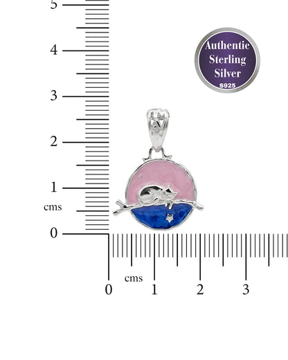 Dreamy Cat Silver Pendant