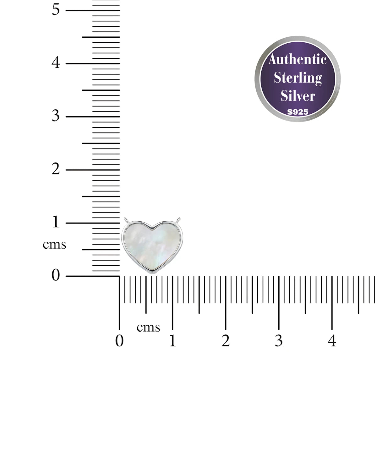 Pearlescent White Heart Pendant