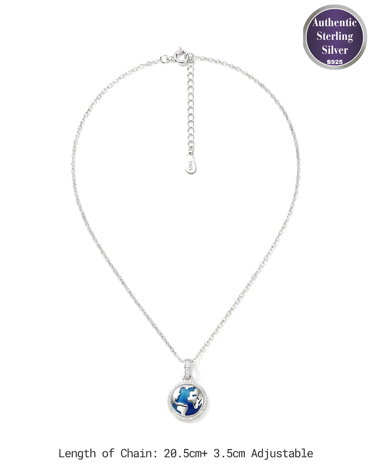 Blue Earth Globe Pendant