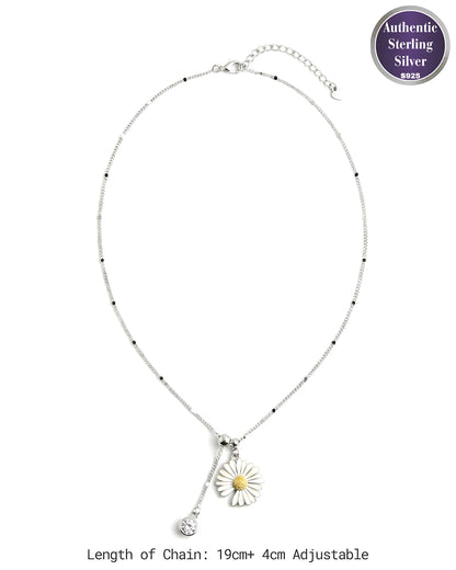 Blooming Daisy Lariat Pendant