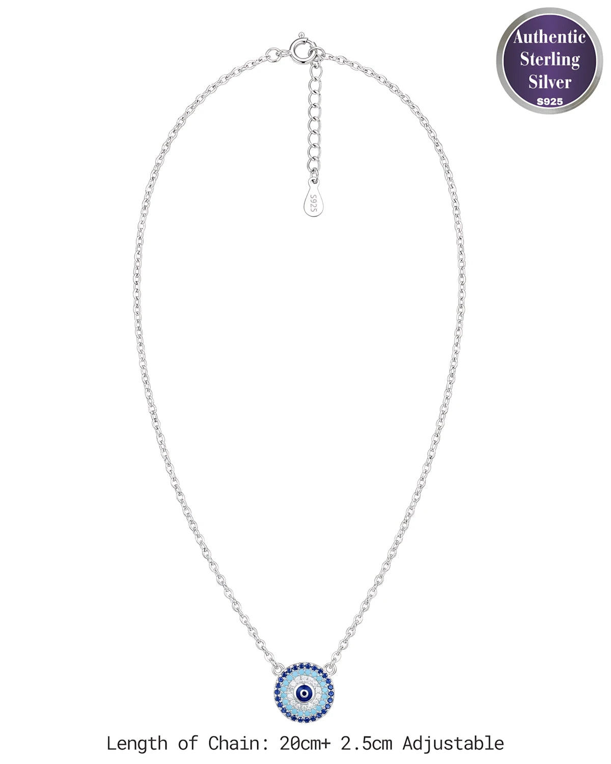 Azure Halo Evil Eye Pendant