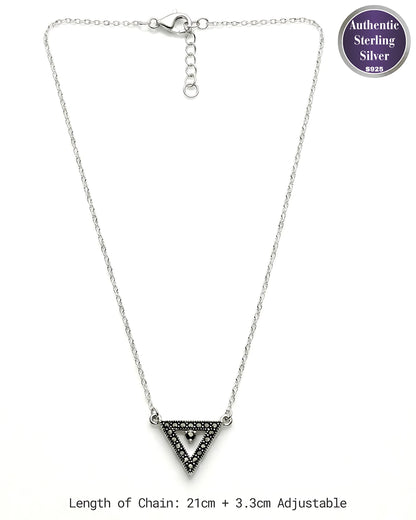 Vintage Geometric Triangle Pendant