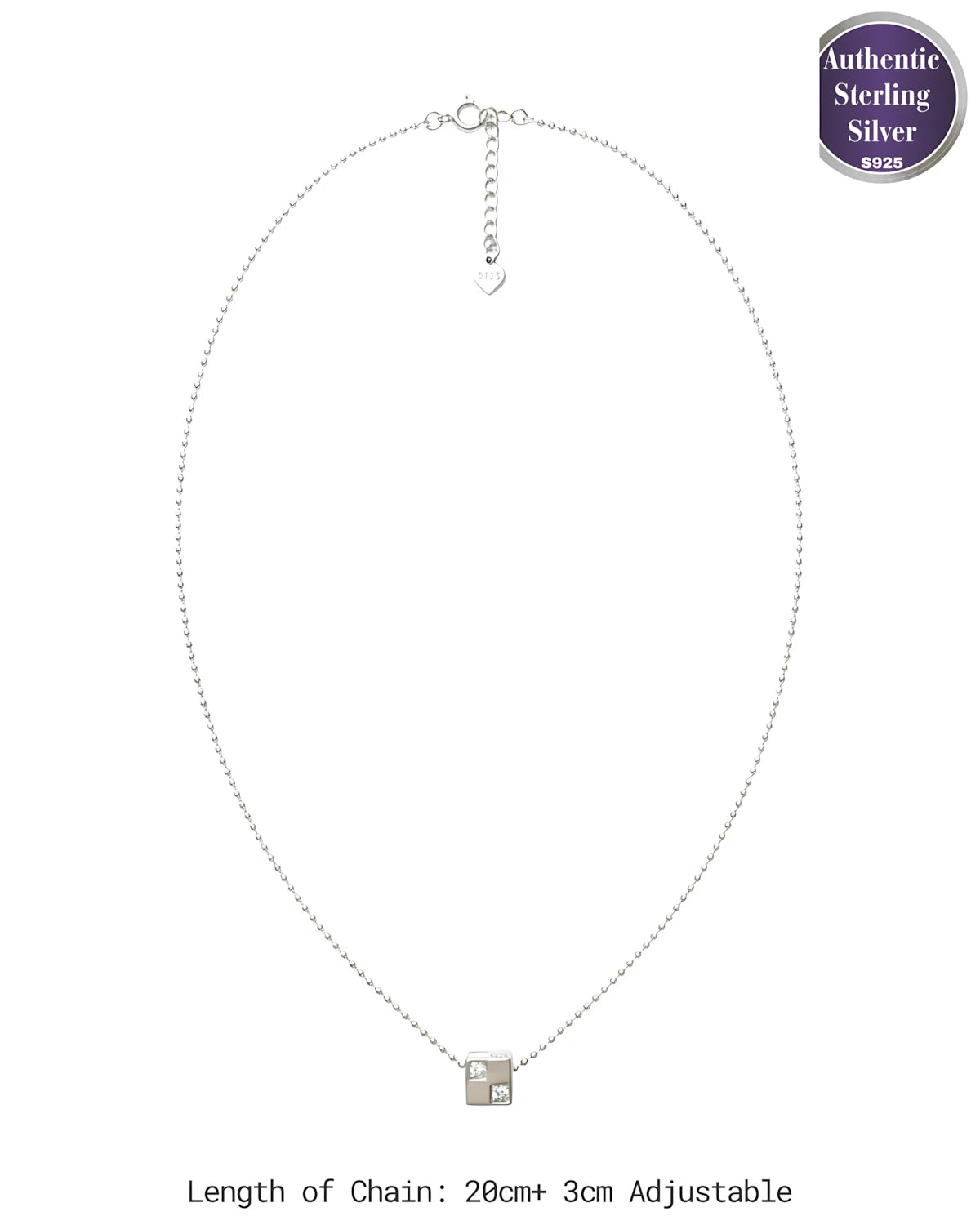 Geometric Crystal Cube Pendant