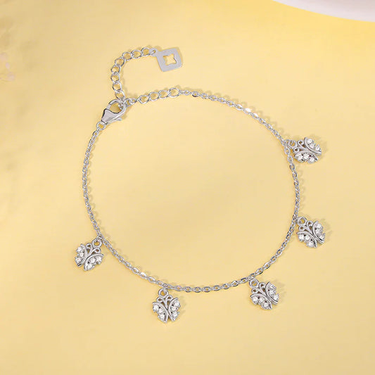 Silver Elegant Butterfly Bracelet